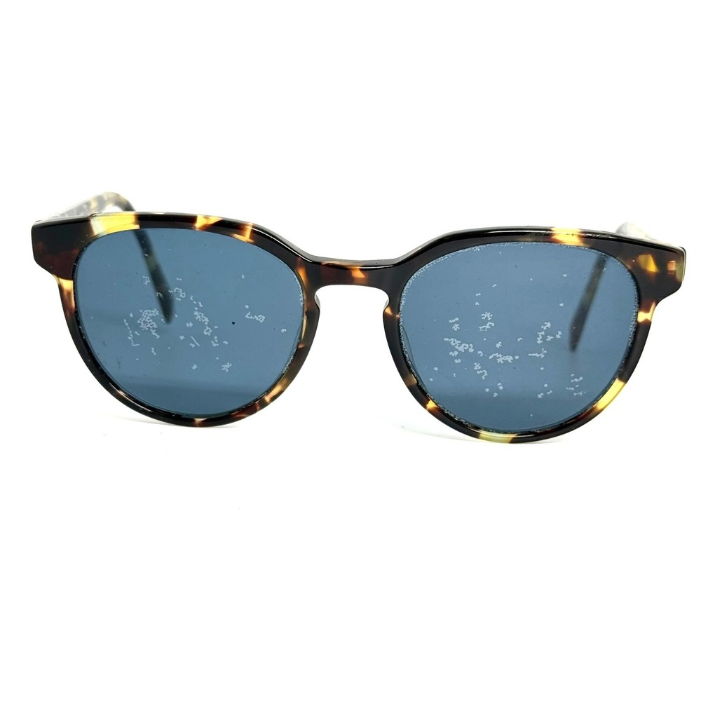 Warby Parker Wright Sunglasses Tortoise Blue Lens 51-19-140 Round Frames